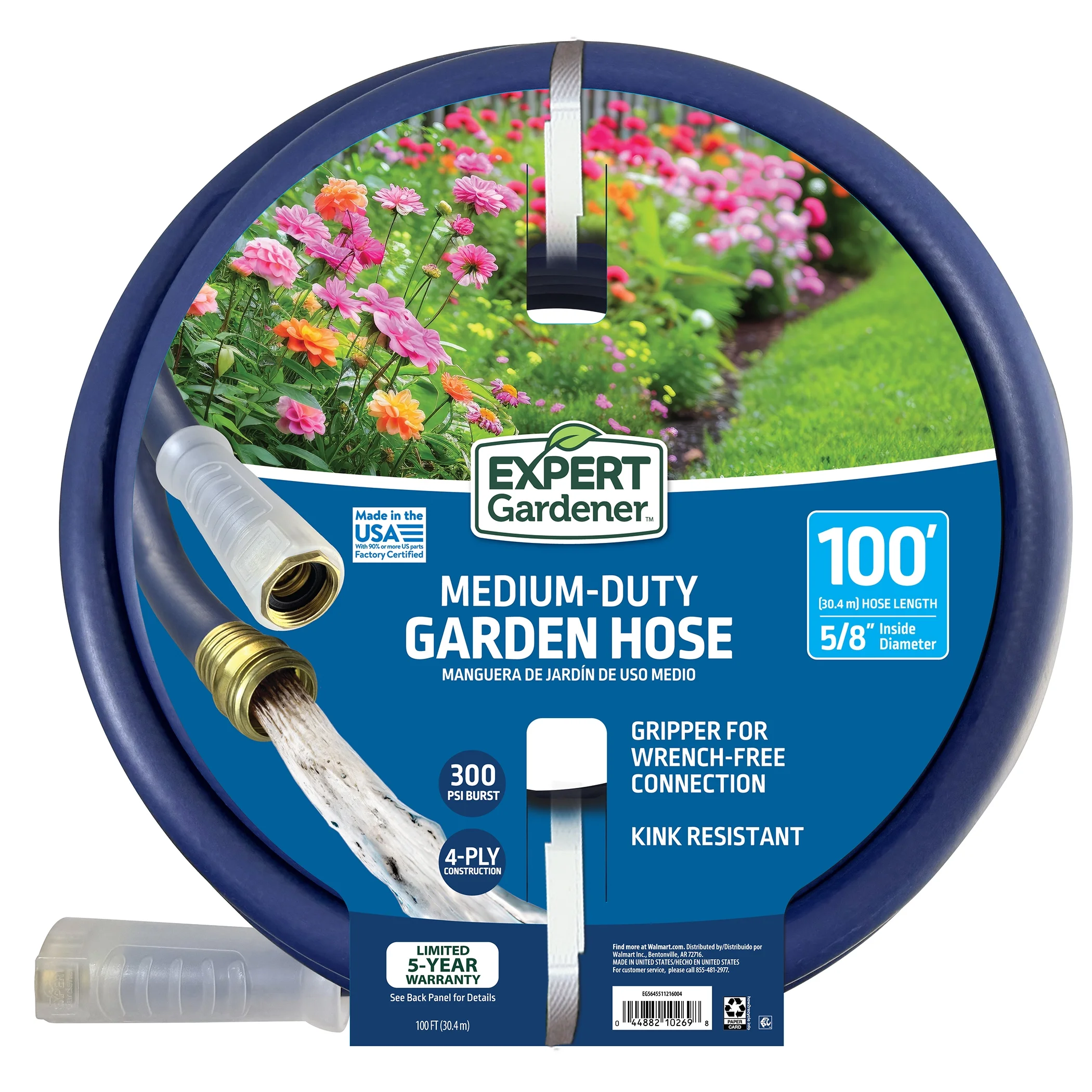 Expert Gardener 5/8- Inch X 100-Foot Medium Duty Garden Hose